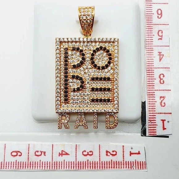 Gold Plated CZ Pendant, INUS1BR059 - Picture 5 of 9